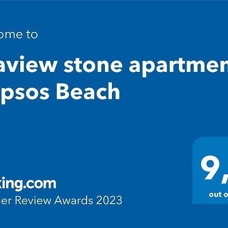Seaview Stone Apartment In Ipsos Beach Exterior foto