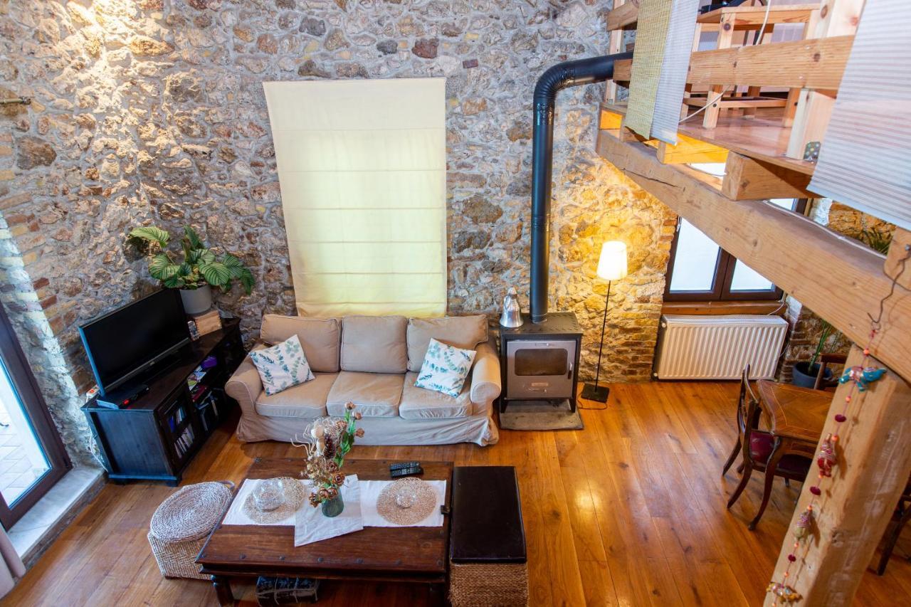 Seaview Stone Apartment In Ipsos Beach Exterior foto